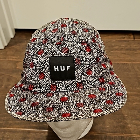 HUF X Liberty Achilles Volley 5 Panel Black Cap - Picture 6 of 6